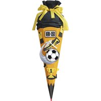 ROTH Schultüten-Bastelset, Soccer gelb/schwarz, 6-eckig – Bild 2