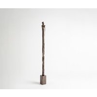 Figur Statera B12 x T12 x H163 cm Aluminium Mokka Bronze Handgemacht