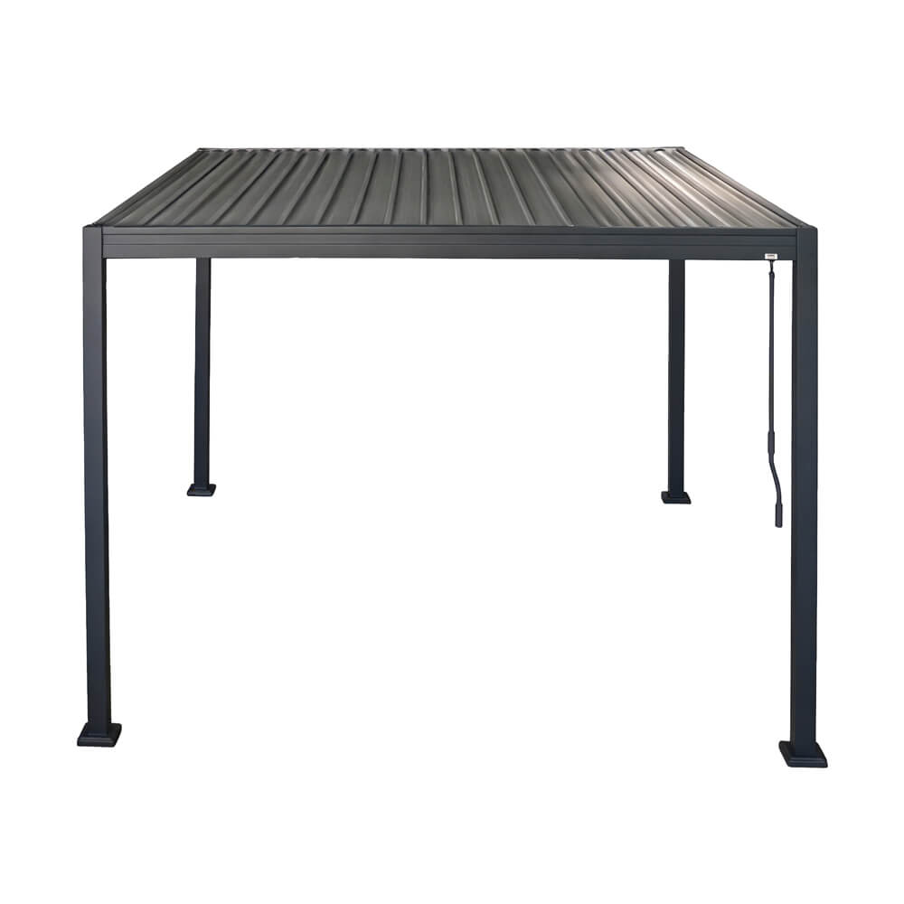 Lamellenpavillon ROVAS Anthrazit 300 x 300 cm – Bild 6