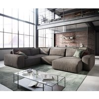 DELIFE Lanzo XL Ecksofa Khakibraun