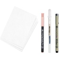 SAKURA Kreativ-Set Kirschblüte, 3 Stifte Papier