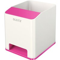 LEITZ Sound Stifteköcher WOW Duo Colour, 2 Fächer, pink