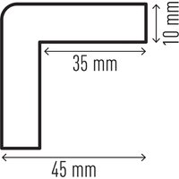 DURABLE Eckschutzprofil C35, magnetisch, schwarz/gelb, eckig