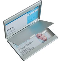sigel Visitenkarten-Etui, Twin, Aluminium, silber, matt