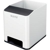 LEITZ Sound Stifteköcher WOW Duo Colour, 2 Fächer, schwarz