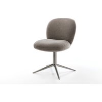 Drehstuhl Nube-Flex Strukturstoff Soft Taupe Fußkreuz Graphit 360 drehbar Wippfunktion Taschenfederkern