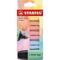 STABILO Textmarker BOSS MINI Pastel, 5er Kartonetui