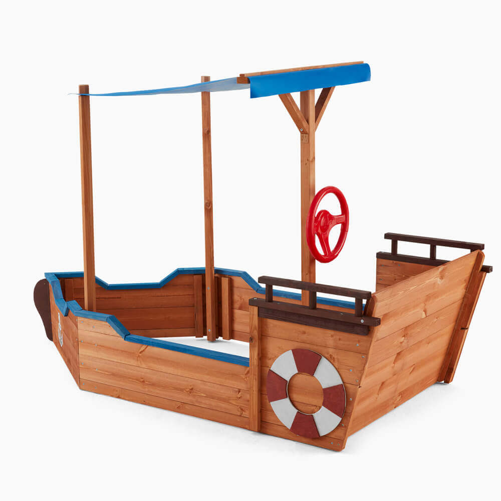 Sandkasten Schiffsoptik mit Bank MATSCHEKISTE - 160 x 78 cm – Bild 6