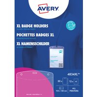AVERY Namensschilder-Tasche XL, 105 x 148 mm, transparent