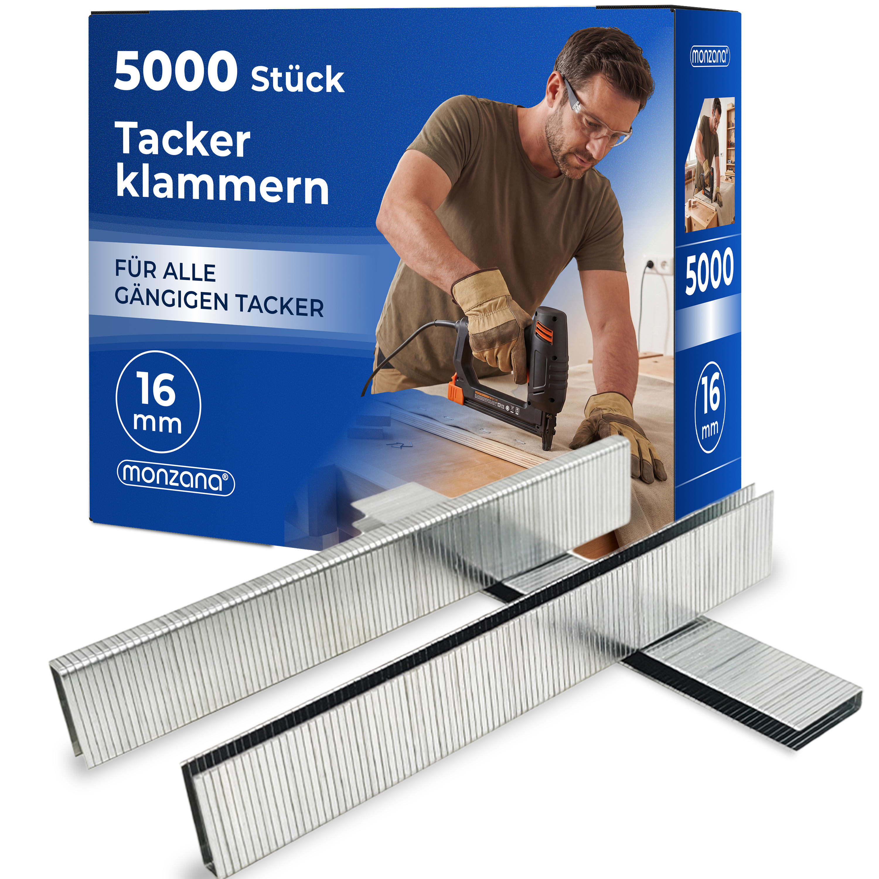 monzana Tackerklammern 5000 Stück L 16mm, B 5,8mm – Bild 3