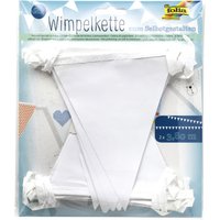folia Wimpelkette, Basic, Länge: 3,80 m, weiß – Bild 2