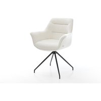 Esszimmerstuhl Kaira-Flex Bouclé Soft Beige Kreuzgestell konisch Schwarz