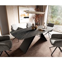 DELIFE Edge Esstisch Keramik Braun
