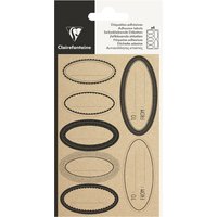 Clairefontaine Geschenke-Sticker, Oval Kraft, schwarz – Bild 2