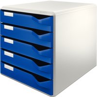 LEITZ Schubladenbox Post-Set, 5 Schübe, lichtgrau/blau – Bild 2