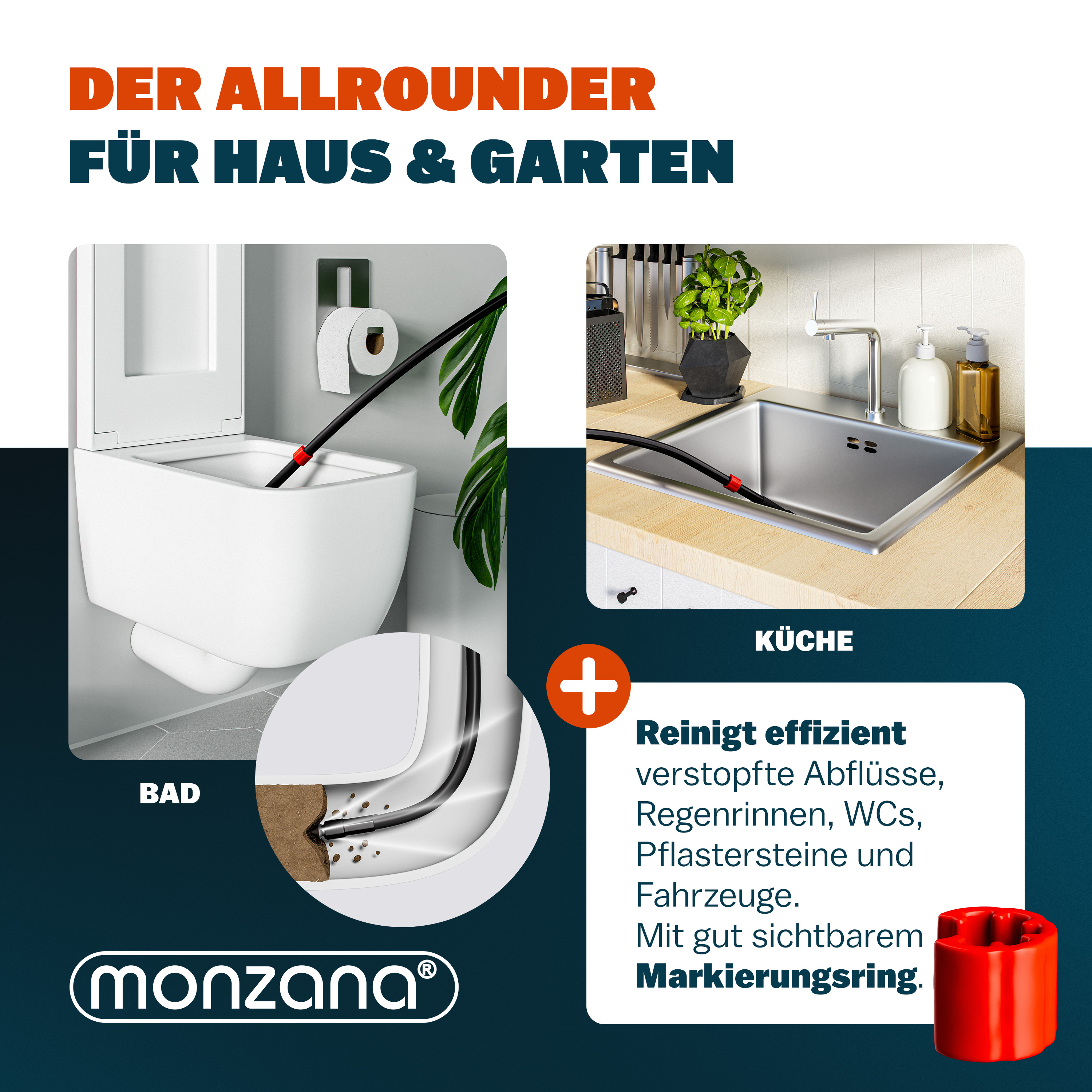 Deuba 101426 Rohrreinigungsset 15m – Bild 3