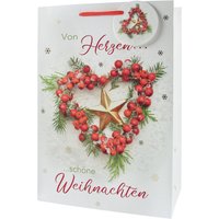 CACTUS Weihnachts-Geschenktüte, Herz, groß