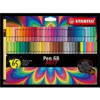 STABILO Fasermaler Pen 68, 65er Kartonetui ARTY