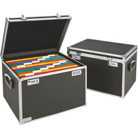 LEITZ Hängeregistratur-Box, schwarz/chrom