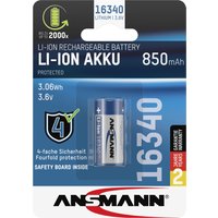 ANSMANN Li-Ion Akku 16340, 3,6 V, 850 mAh