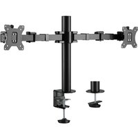 LogiLink Doppel-Monitorhalterung, Armlänge: 380 mm, schwarz