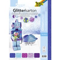 folia Glitterkarton, Ice, 240 x 340 mm, 300 g/qm – Bild 2