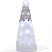 Deuba LED Acryl Figur Weihnachten Santa Weiß
