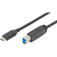 DIGITUS USB 3.0 Anschlusskabel, USB-C - USB-B Stecker, 1,8 m – Bild 2