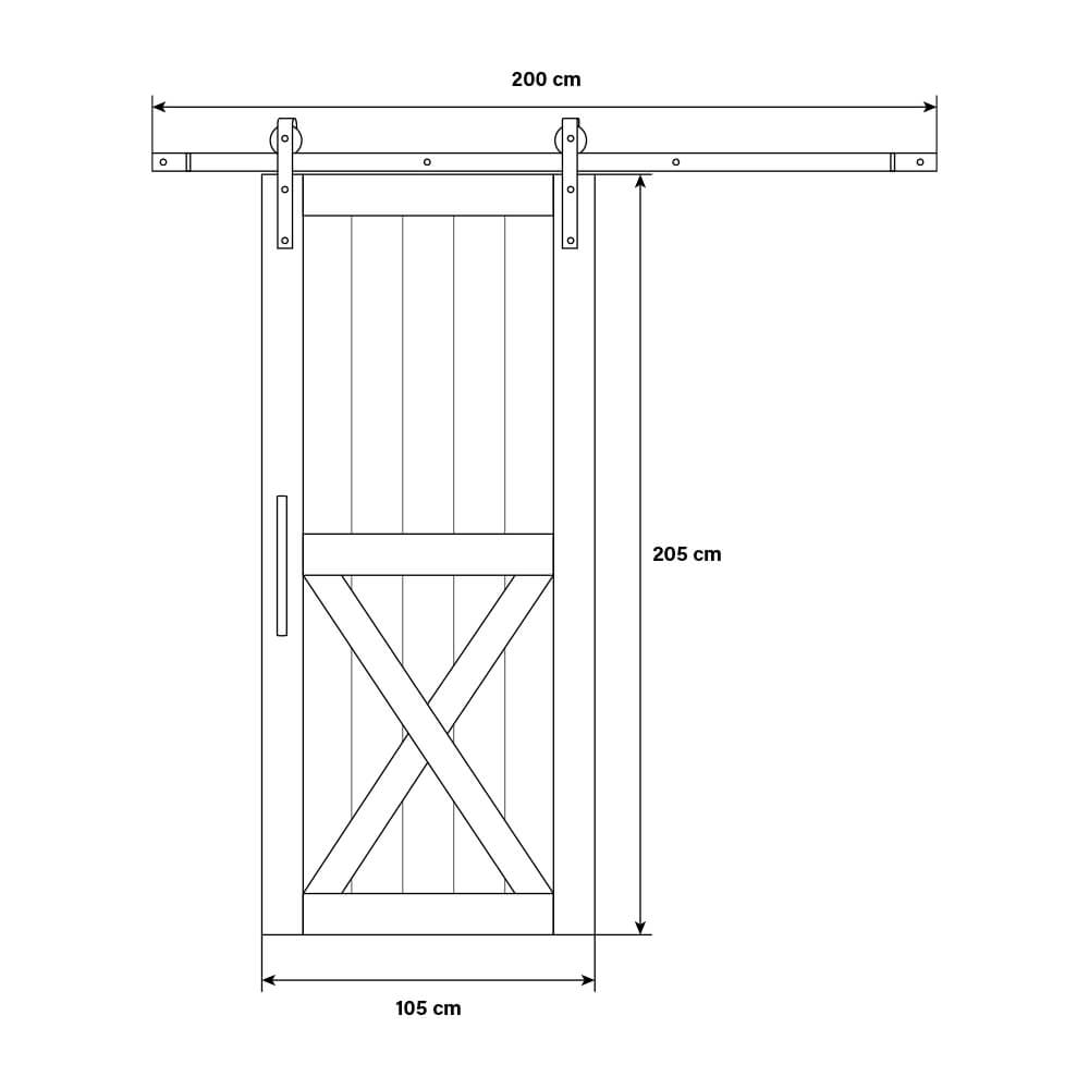 Home Deluxe 4058166248213 Holzschiebetür – Bild 3