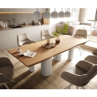 DELIFE Edge Esstisch Eiche Metall