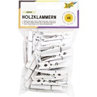 folia Holzklammern, weiß, 3 Größen sortiert