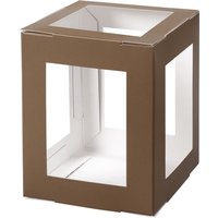 folia Mini-Laternen-Zuschnitt, 100 x 100 x 120 mm, braun – Bild 2