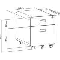 LogiLink Rollcontainer, 2 Schübe, schwarz