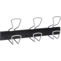 ALBA Wandgarderobe, PRO3, 3 Haken, grau/schwarz – Bild 2