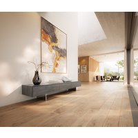 Lowboard Cuor 200 cm Keramik Beton Grau 1 Klappe 1 Schubfach Fuß Schwebeoptik Edelstahl