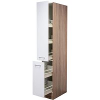 Apothekerschrank Samoa, Weiß/Braun 30x200x57cm