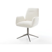 Drehstuhl Zoa-Flex Bouclé Soft Beige Fußkreuz Graphit 360 drehbar Wippfunktion Taschenfederkern