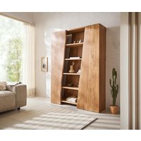 Regal Live-Edge 140x195 cm Akazie Natur 2 Türen