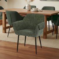 Esszimmerstuhl chenille CHENO - 8er Set Grün