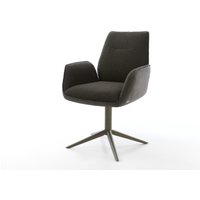 Drehstuhl Zoa-Flex Materialmix Schwarz Fußkreuz Effektfinish Titan 360 drehbar Wippfunktion Taschenfederkern
