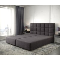 Boxspringgestell Dream-Fine 180x200 cm Mikrofaser Schwarz