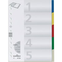 DURABLE Kunststoff-Register, A4, PP, 5-teilig