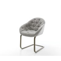 Freischwinger Gaio-Flex Strukturstoff Soft Grau Freischwinger flach Effektfinish Titan