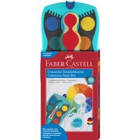 FABER-CASTELL Deckfarbkasten CONNECTOR, 12 Farben, türkis