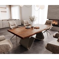 DELIFE Edge Esstisch Akazie Braun – Bild 2
