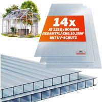 Gardebruk Doppelstegplatten 14er-Set 4mm transparent 10,25m UV-beständig bruchfest