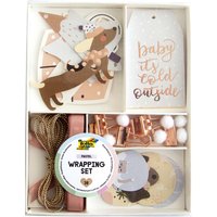 folia Weihnachts-Verpackungs-Set PASTELL, 38-teilig