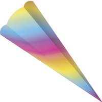 folia Schultüten-Zuschnitt, 6-eckig, 680mm, Regenbogenfarben – Bild 2