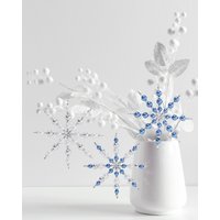 folia Perlensterne-Set, 340-teilig, blau / silber / perlweiß – Bild 2