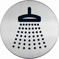 DURABLE Piktogramm, Dusche, Durchmesser: 83 mm, silber